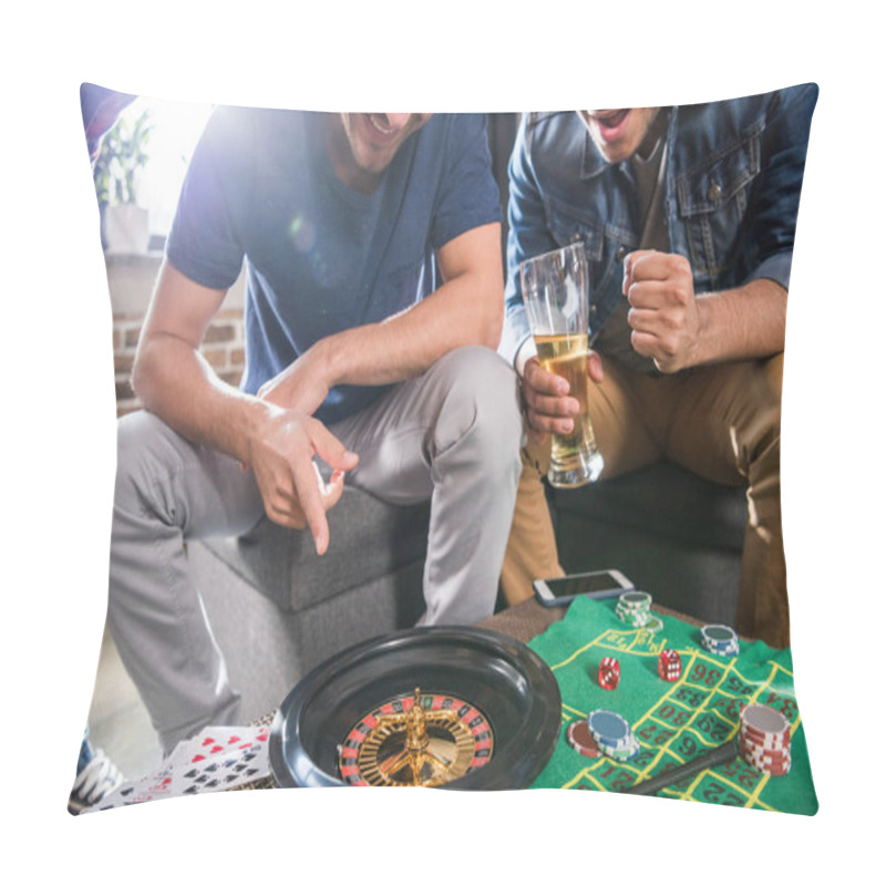 Personality  Men Playing Roulette Game Pillow Covers