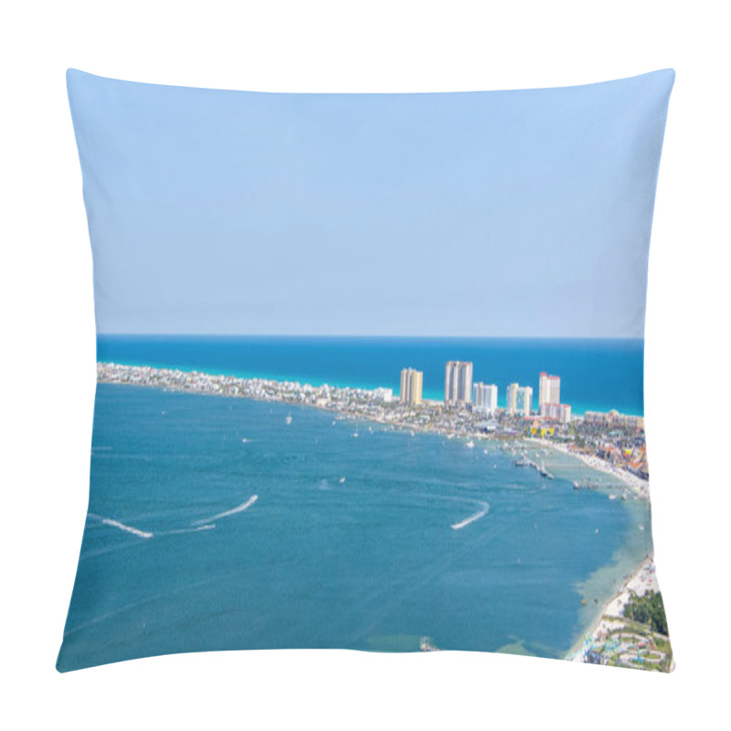 Personality  Aerial View Of Pensacola Beach, Florida On Memorial Day Weekend 2023 Pillow Covers