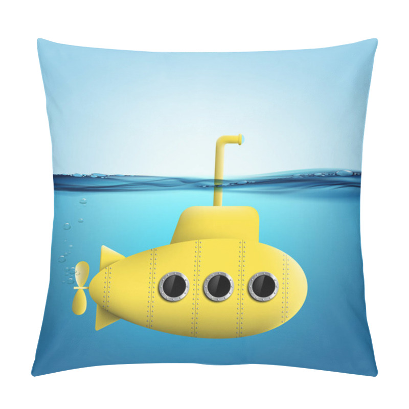 Personality  Submarine With Periscope Underwater Pillow Covers