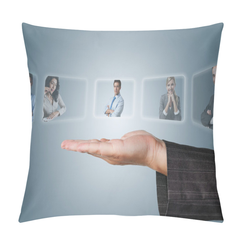 Personality  Human Resources Concept: Choosing The Perfect Candidate For The Pillow Covers