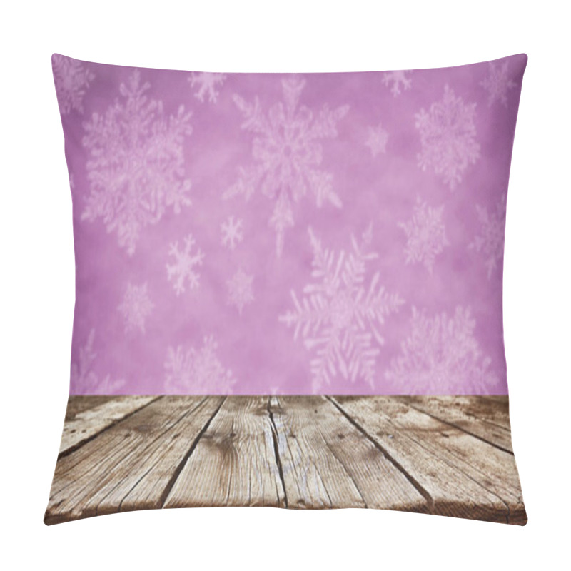 Personality  Empty Old Wooden Table Background - Christmas Background Pillow Covers