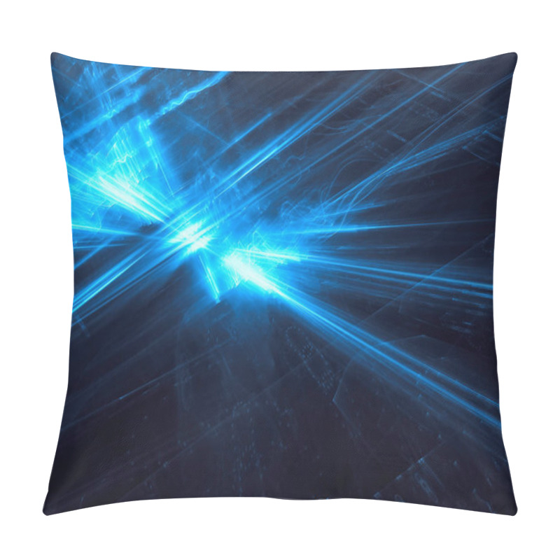 Personality  Modern Abstract Blue Pattern Or Dark Backdrop - Digitally Genera Pillow Covers