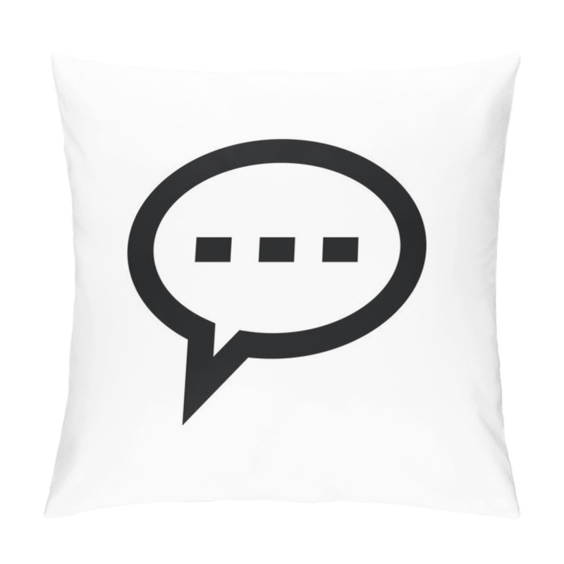 Personality  Speech Bubble Vector Icon Pillow Covers