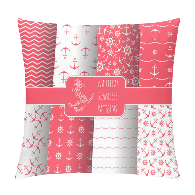 Personality  Seamless Nautical Pattern Set Pillow Covers