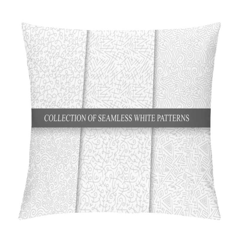 Personality  Hand Drawn Seamless Curly Patterns Pillow Covers