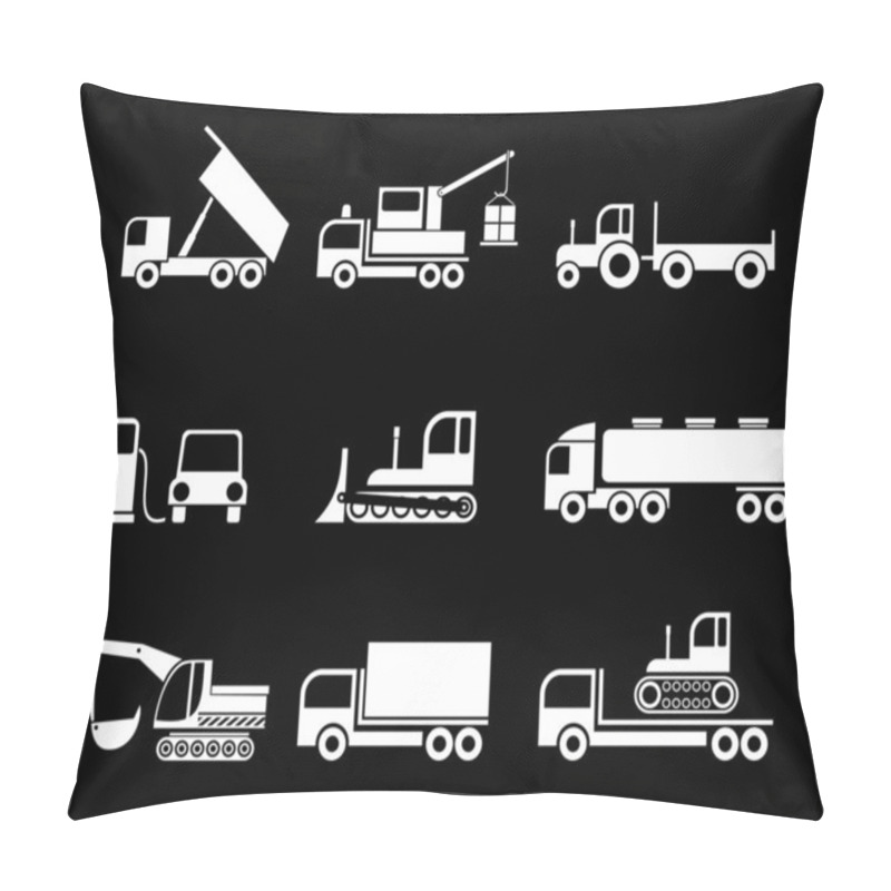 Personality  Trucks - Vector Icons Pillow Covers