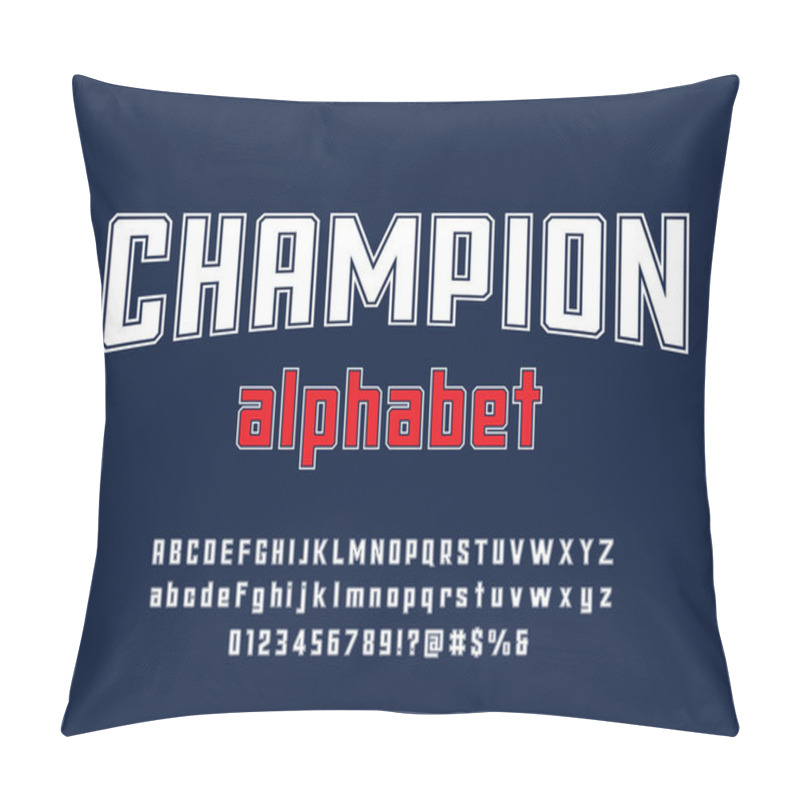 Personality  Sports Style Alphabet Design With Uppercase, Lowercase, Numbers And Symbols Pillow Covers