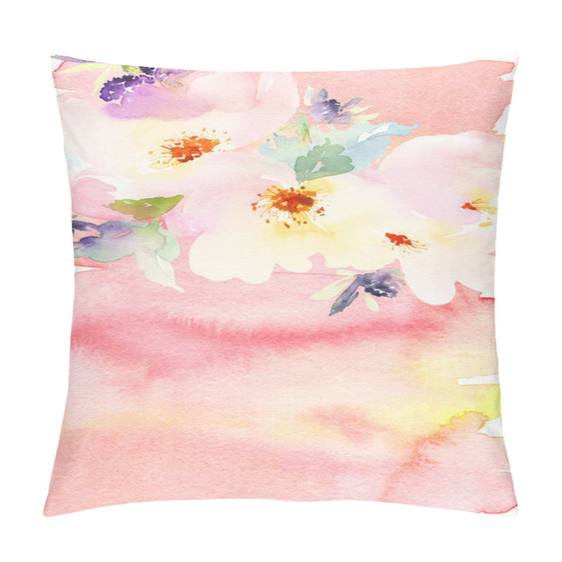 Personality  Greeting Card With Flowers. Pillow Covers