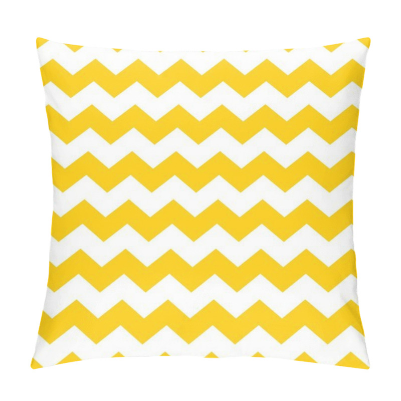 Personality  Tile Chevron Vector Pattern With Yellow And White Zig Zag Background Pillow Covers