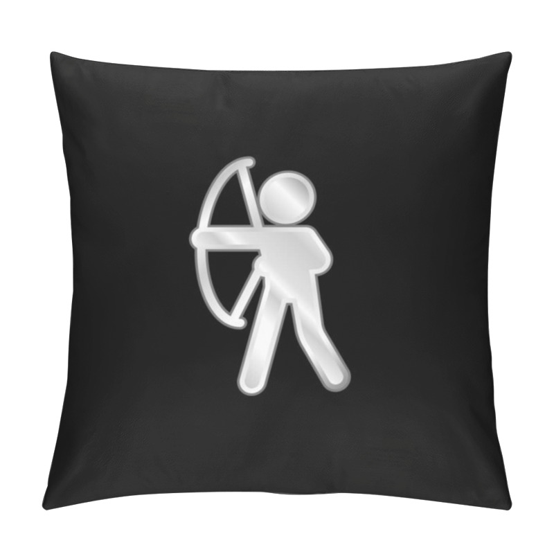 Personality  Archery Champion Silver Plated Metallic Icon Pillow Covers