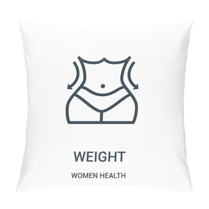 Personality  Weight Icon Vector From Women Health Collection. Thin Line Weight Outline Icon Vector Illustration. Pillow Covers