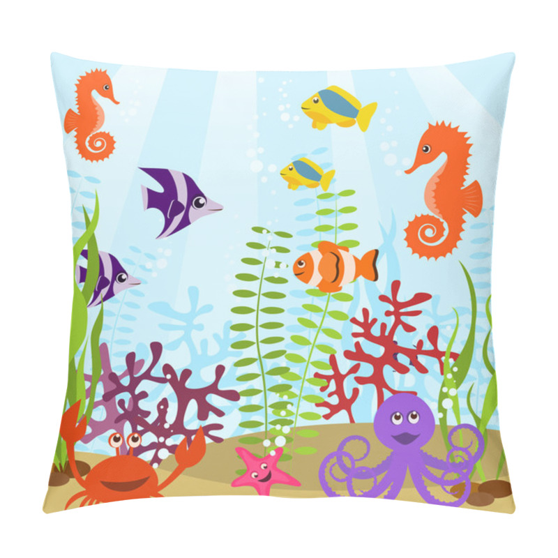 Personality  Sea Life Card Pillow Covers