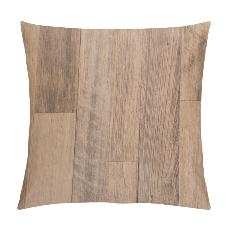 Personality  Background Of Beige, Wooden Textured Surface, Top View Pillow Covers