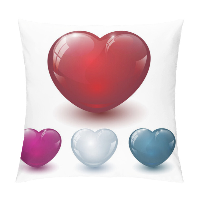 Personality  Glass Heart Large Pattern Pillow Covers