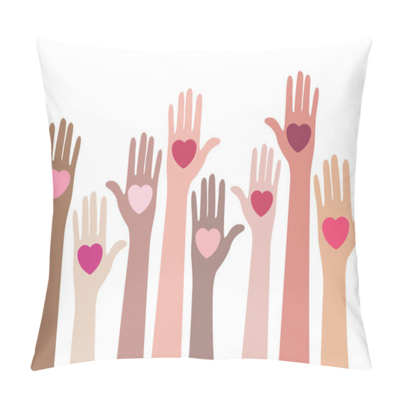 Personality  Concept Of People Giving Their Love Pillow Covers