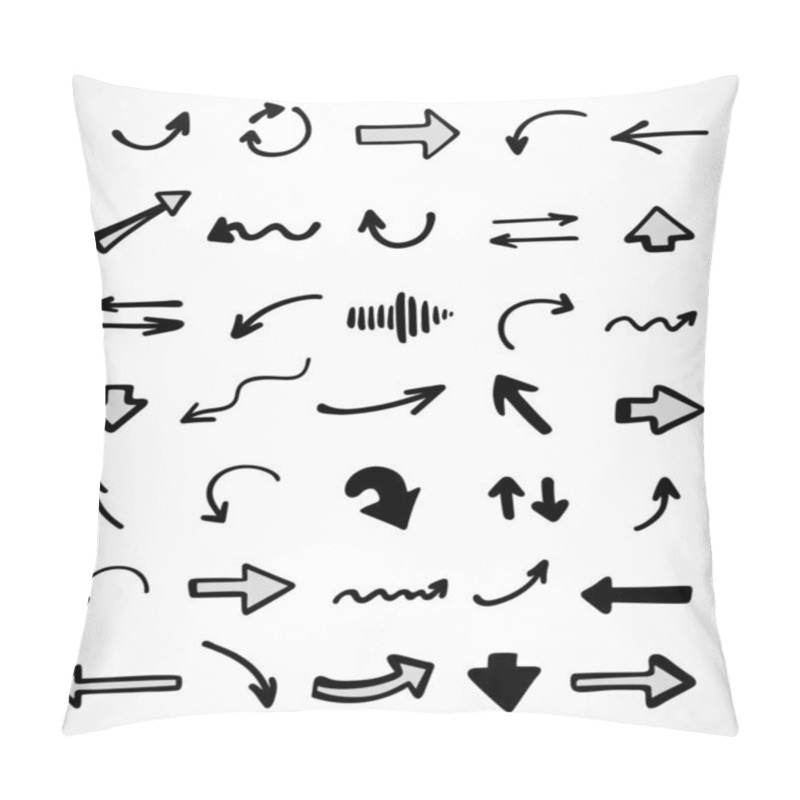 Personality  Vector Set Of Hand-drawn Arrows, Elements For Presentation Pillow Covers