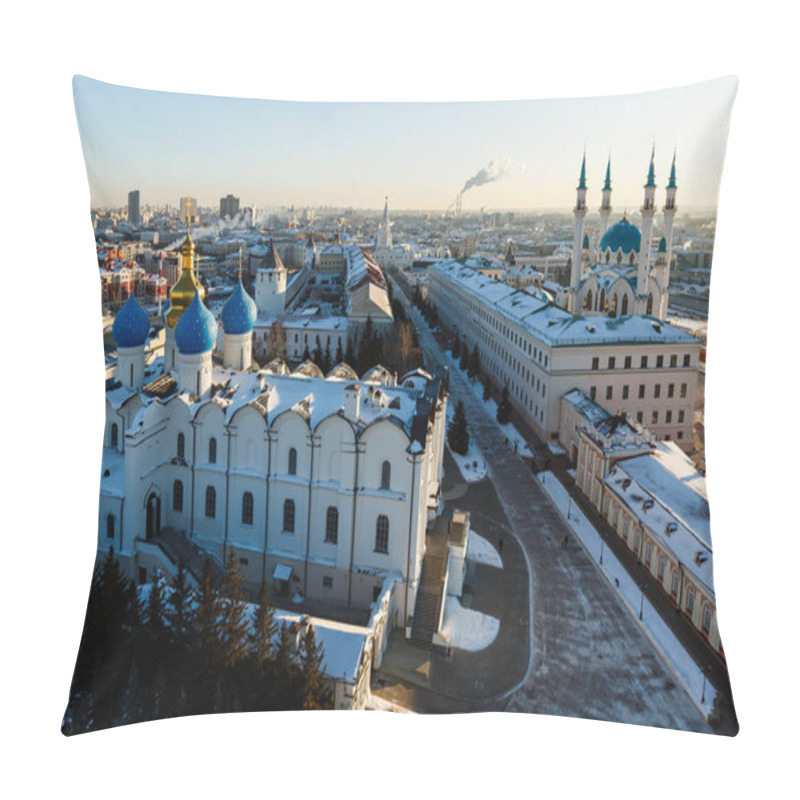 Personality  Panoramic View Of The Kul Sharif Mosque And The Annunciation Sabor Pillow Covers