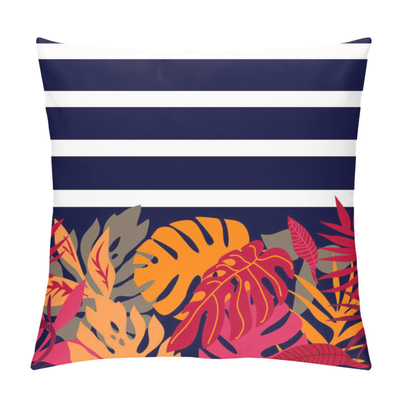 Personality  Pink Tropical Forest. Pillow Covers