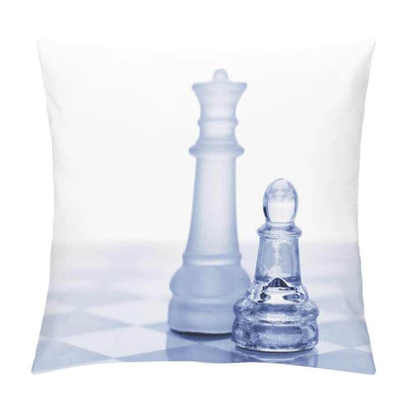 Personality  Glass Chess. A Pawn And A Queen Pillow Covers