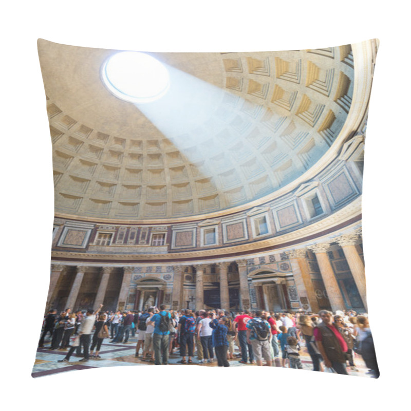 Personality  Tourists Visit The Pantheon In Rome, Italy Pillow Covers