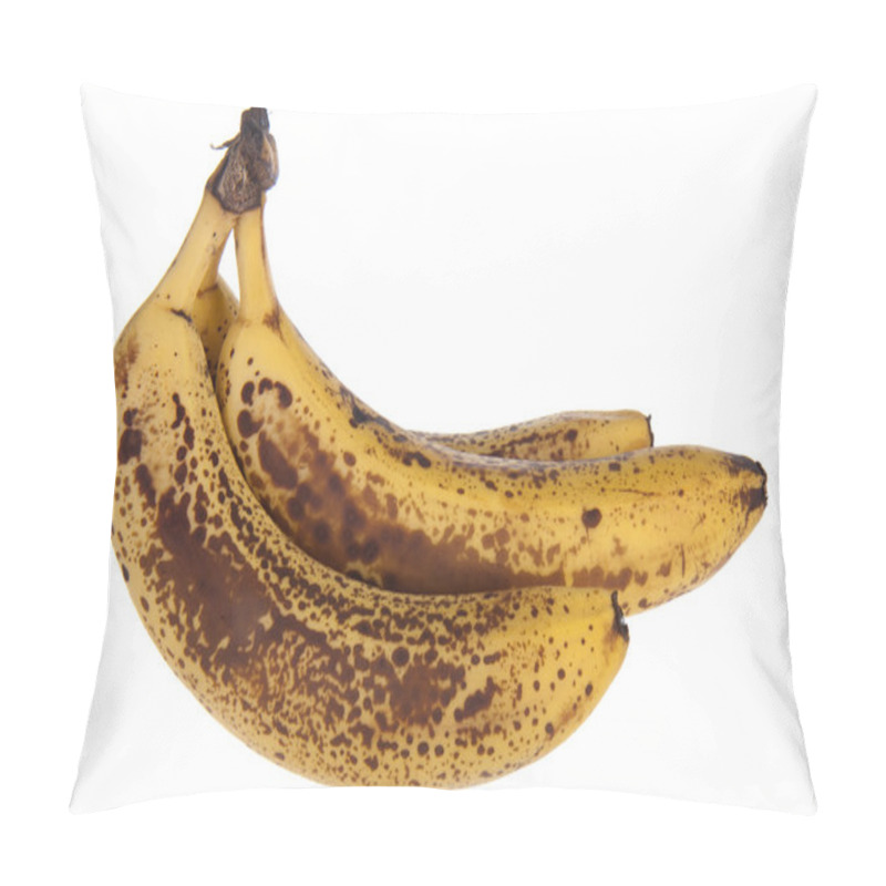 Personality  Over-ripe Bananas Isolated On White Pillow Covers