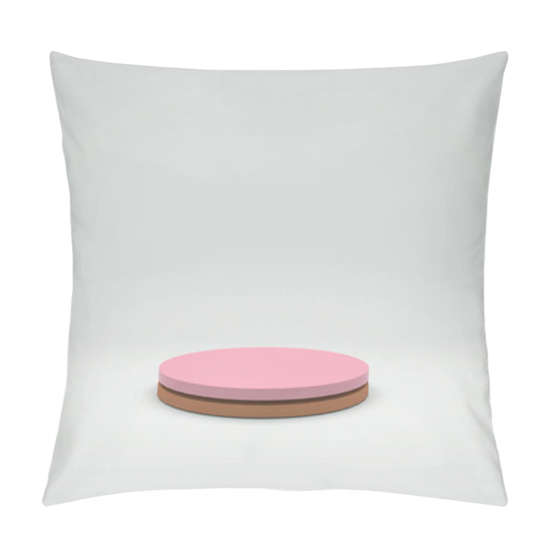 Personality  Minimalistic Showcase With Empty Space. Design For Product Presentation In Trendy, Pink 3d Pillow Covers