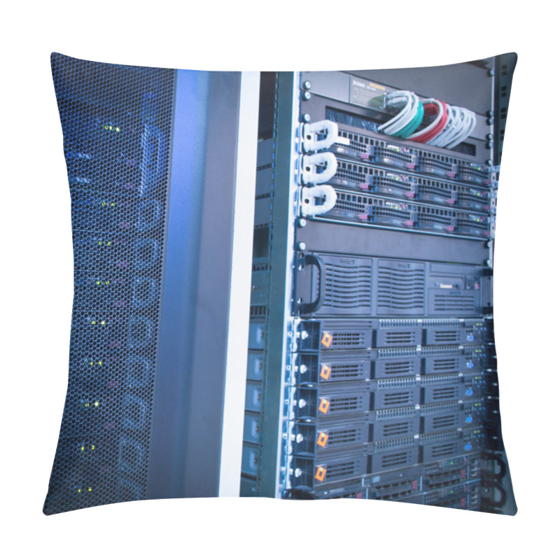 Personality  Server Rack Cluster In A Data Center Pillow Covers