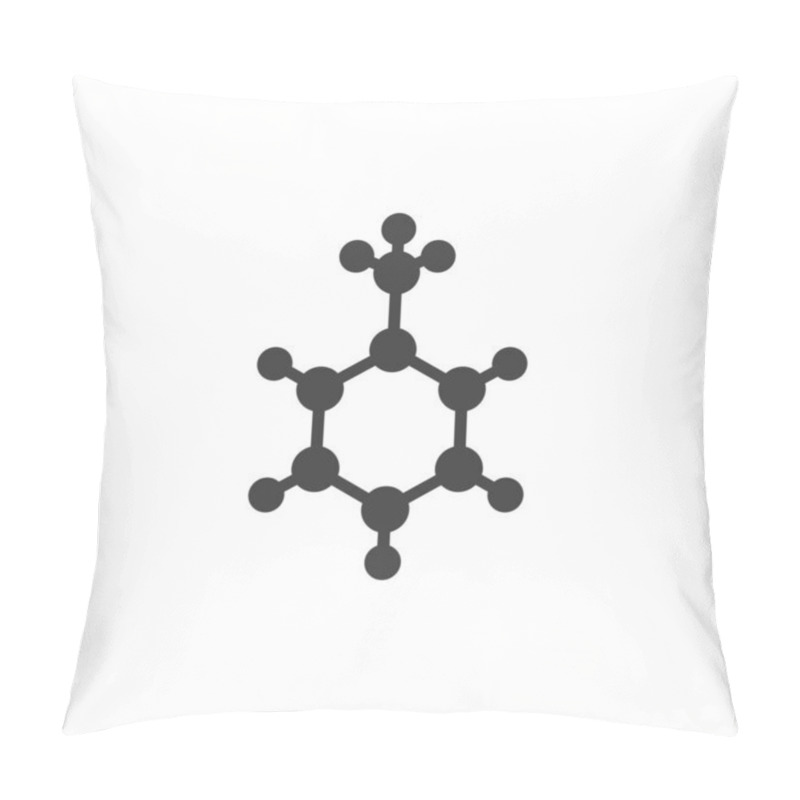 Personality  Toluene Molecular Structure Vector Icon Pillow Covers