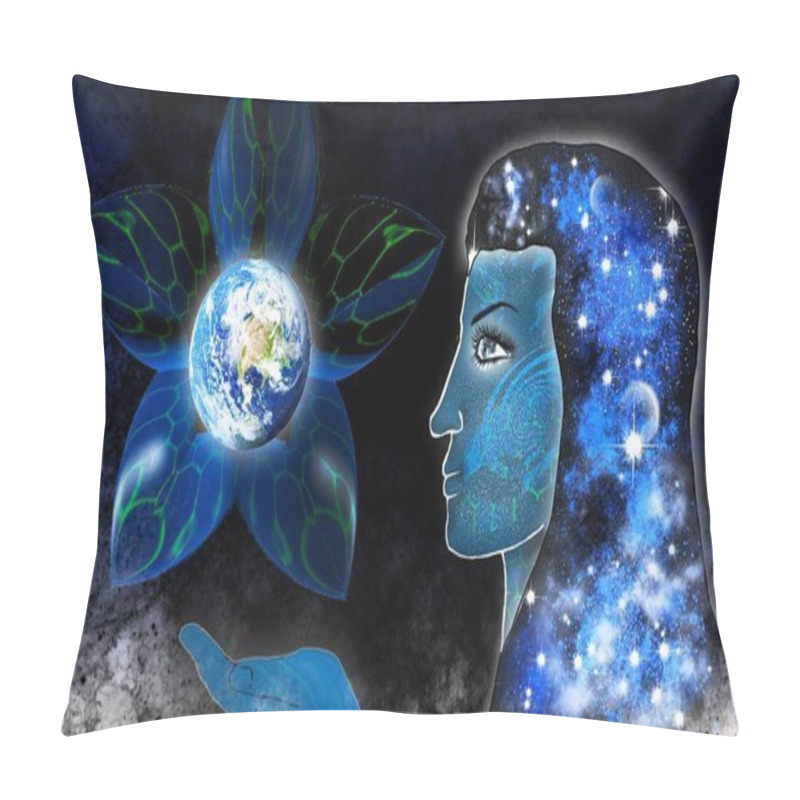 Personality  Computer Graphics, Space Fantasy. Pillow Covers