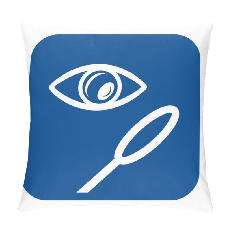 Personality  Vector Flat Design Icon Of Magnifying Glass. Pillow Covers