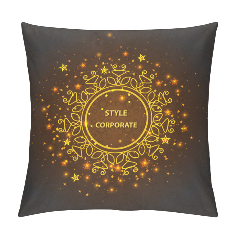 Personality  Greeting Card With Ornamental Logo, Bright Lights Pillow Covers