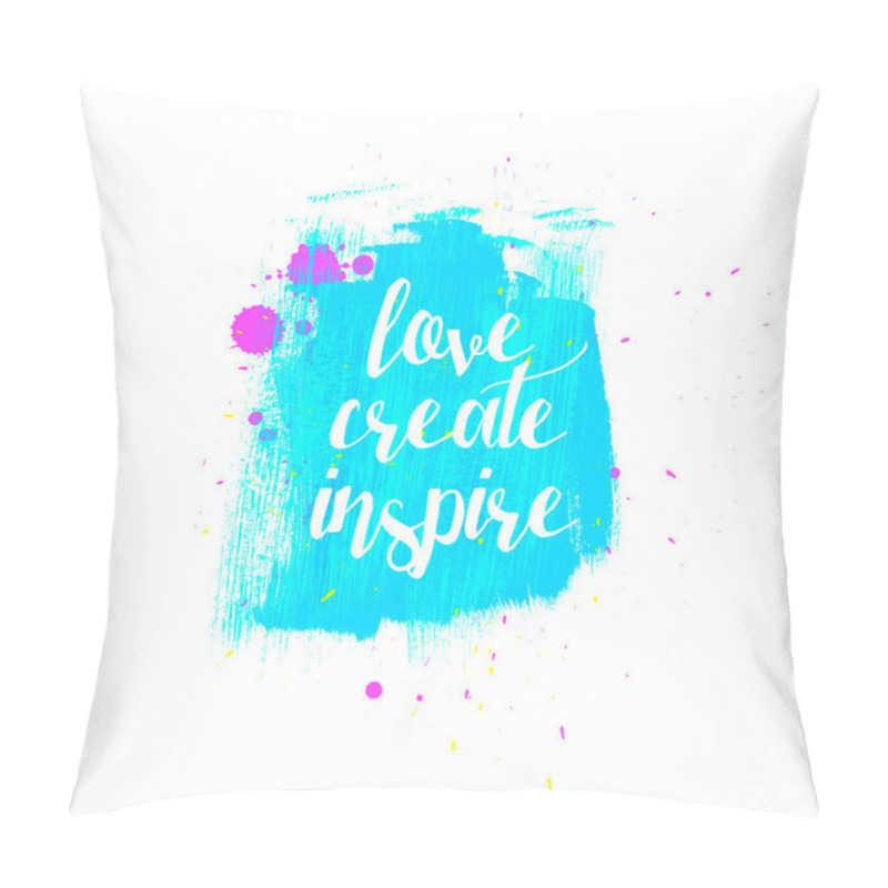 Personality  Love Create Inspire Typography Pillow Covers