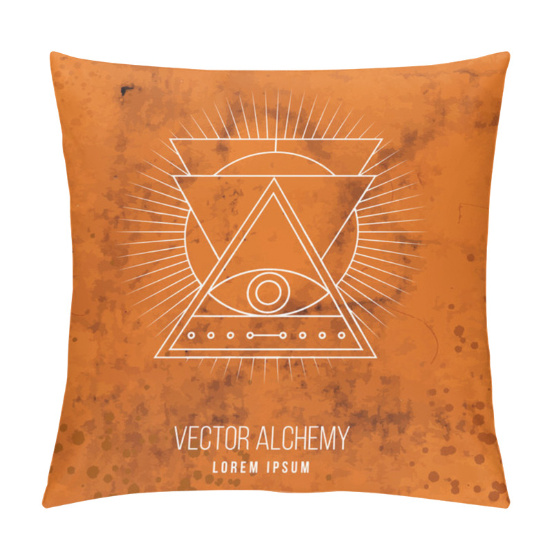 Personality  Vector Geometric Alchemy Symbol Pillow Covers