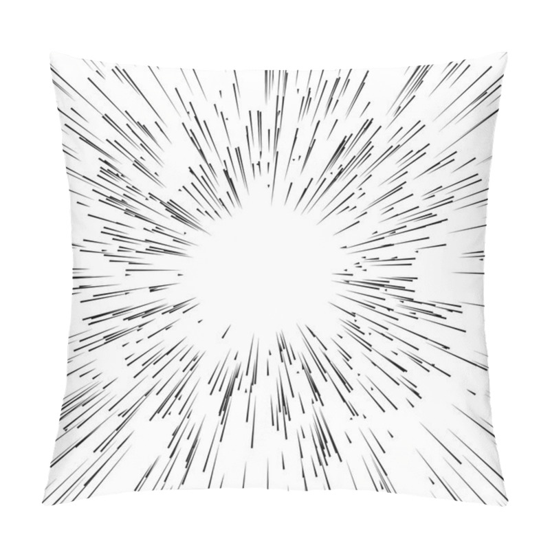 Personality  Abstract Explosion,  Monochrome Lines Pillow Covers