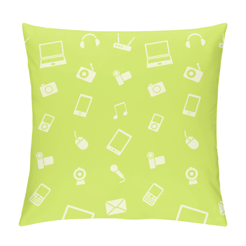 Personality  Vector Electronics Gadget Seamless Pattern. Pillow Covers