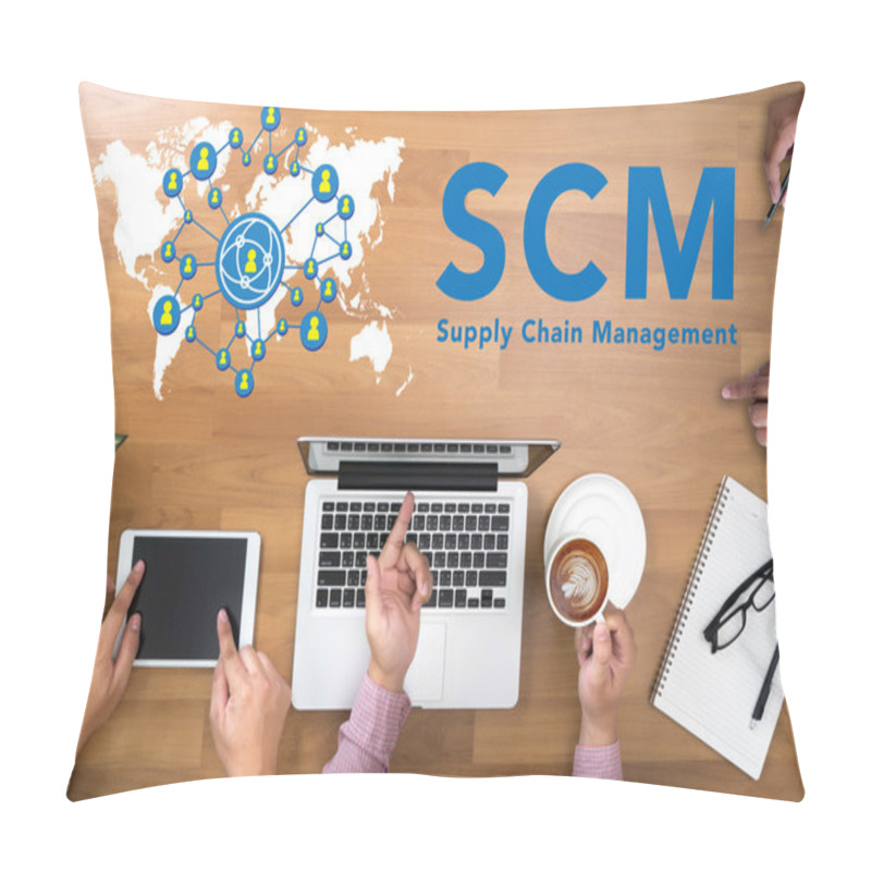 Personality   SCM Supply Chain Management Concept Pillow Covers