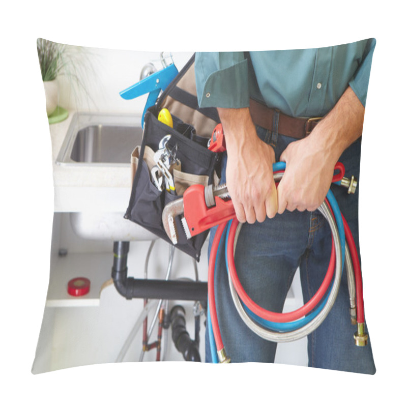 Personality  Plumber On The Kitchen. Pillow Covers