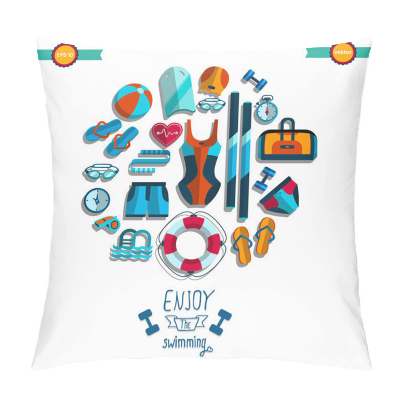 Personality  Swimming Sport Collection Set Pillow Covers