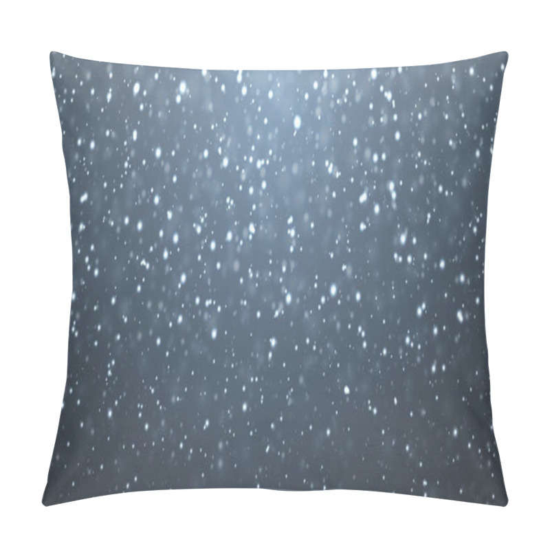 Personality  Christmas Snow. Falling Snowflakes On Dark Background. Snowfall. Vector Illustration Pillow Covers