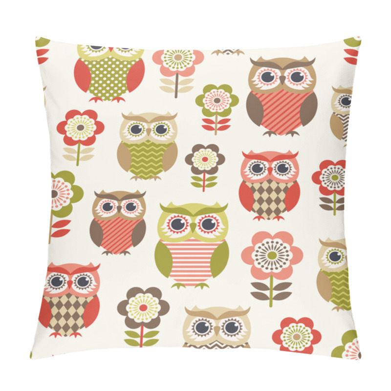 Personality  Owls Cartoon Pattern Pillow Covers