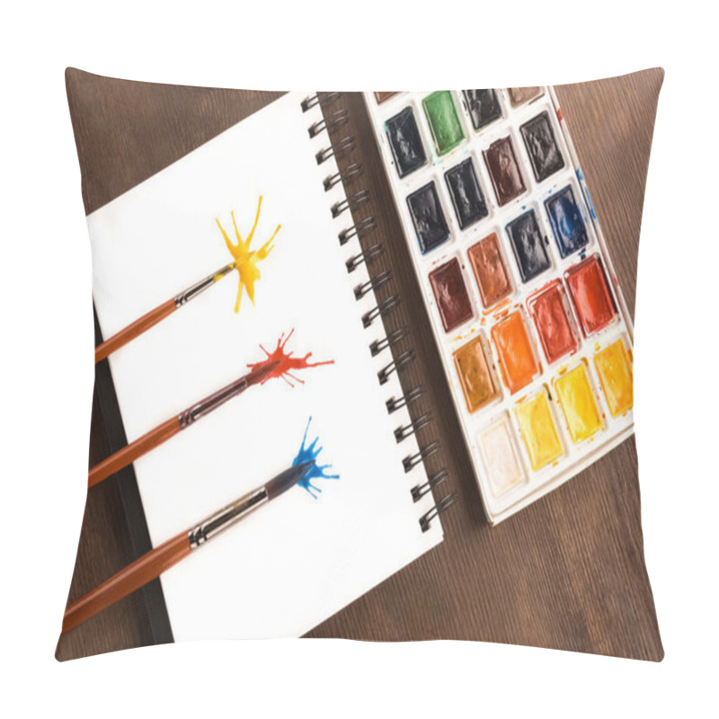 Personality  Brushes And Paint Splashes   Pillow Covers