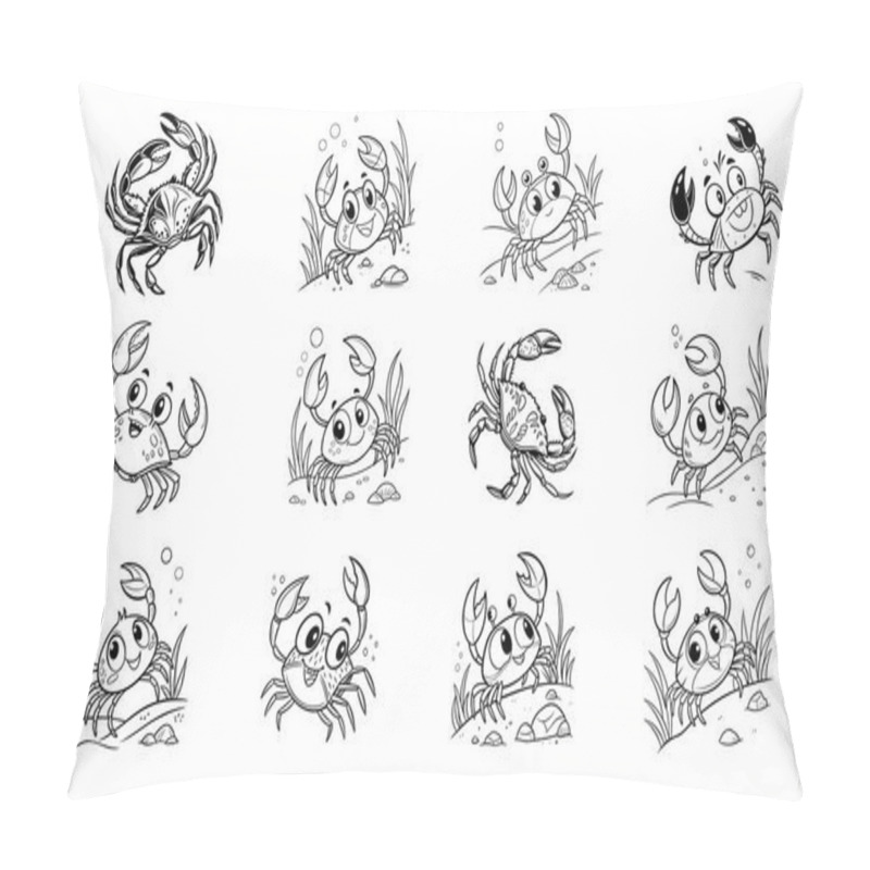 Personality  Adorable Baby Duckling Line Art Vectors Cute Cartoon Duck Sketches Pillow Covers