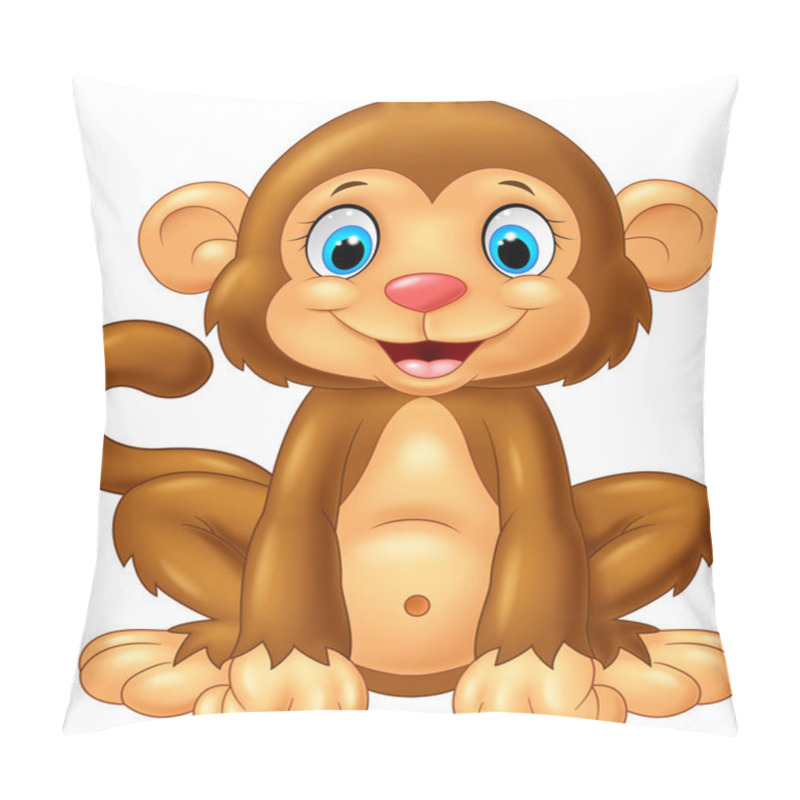 Personality  Cartoon Cute Monkey Sitting Pillow Covers