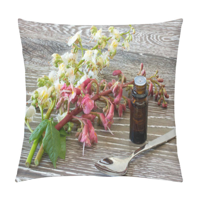 Personality  Bach Flower Remedies Of Red And White Chestnut Pillow Covers