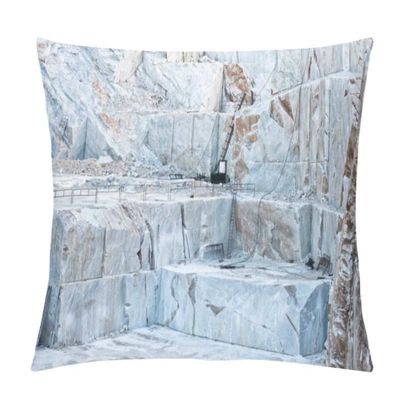 Personality  Open Cast Mine Pit With White Carrara Marble Pillow Covers