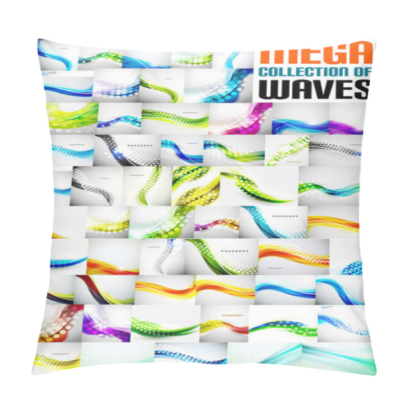 Personality  Mega Collection Of Wave Abstract Backgrounds Pillow Covers