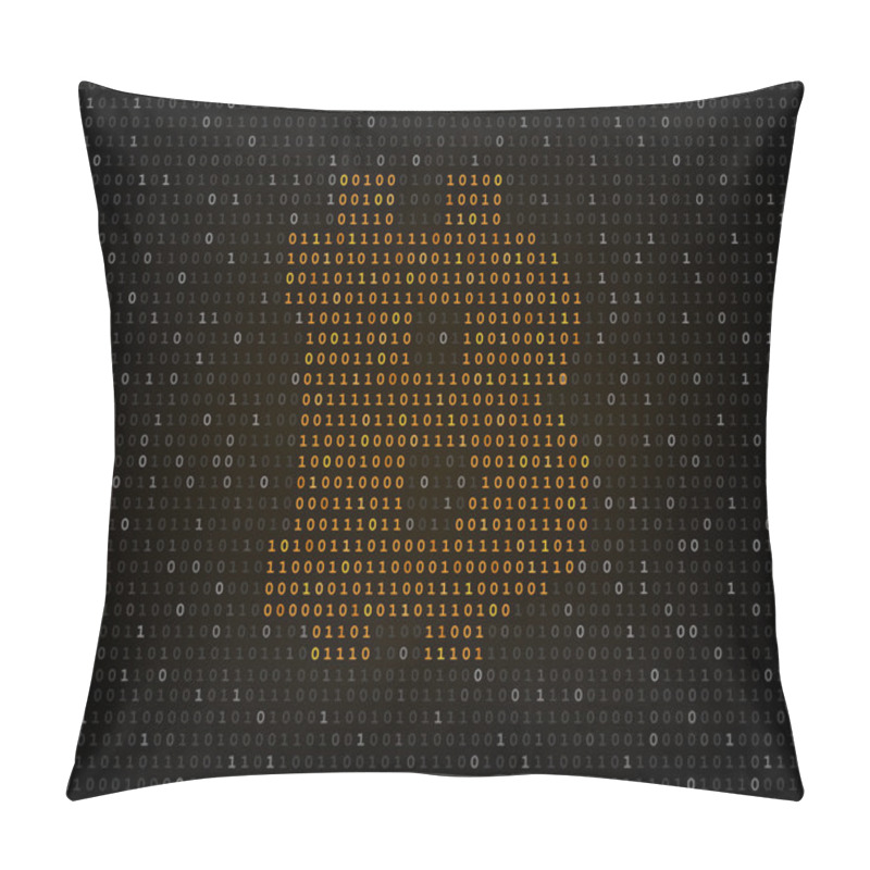 Personality  Bitcoin Symbol Binary Code Pillow Covers