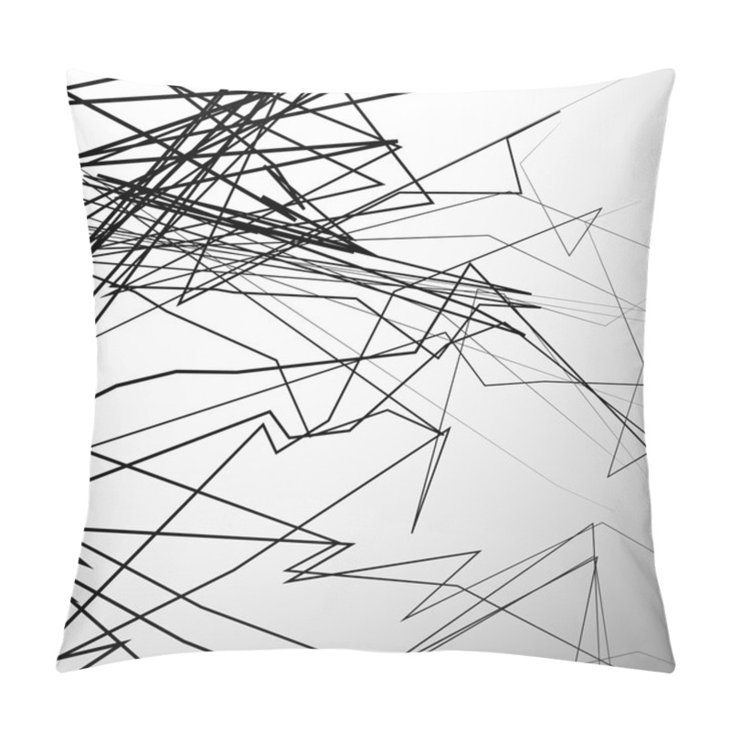 Personality  Abstract Edgy Lines Artistic Background Pillow Covers