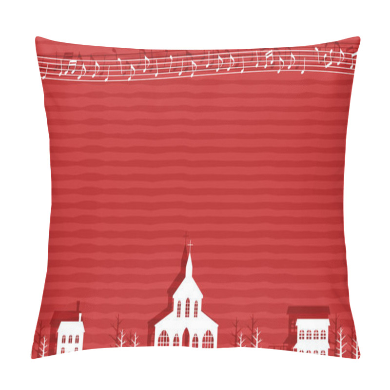 Personality  Paper-cutting Illustrations Of The Christian Church And The Cityscape Pillow Covers