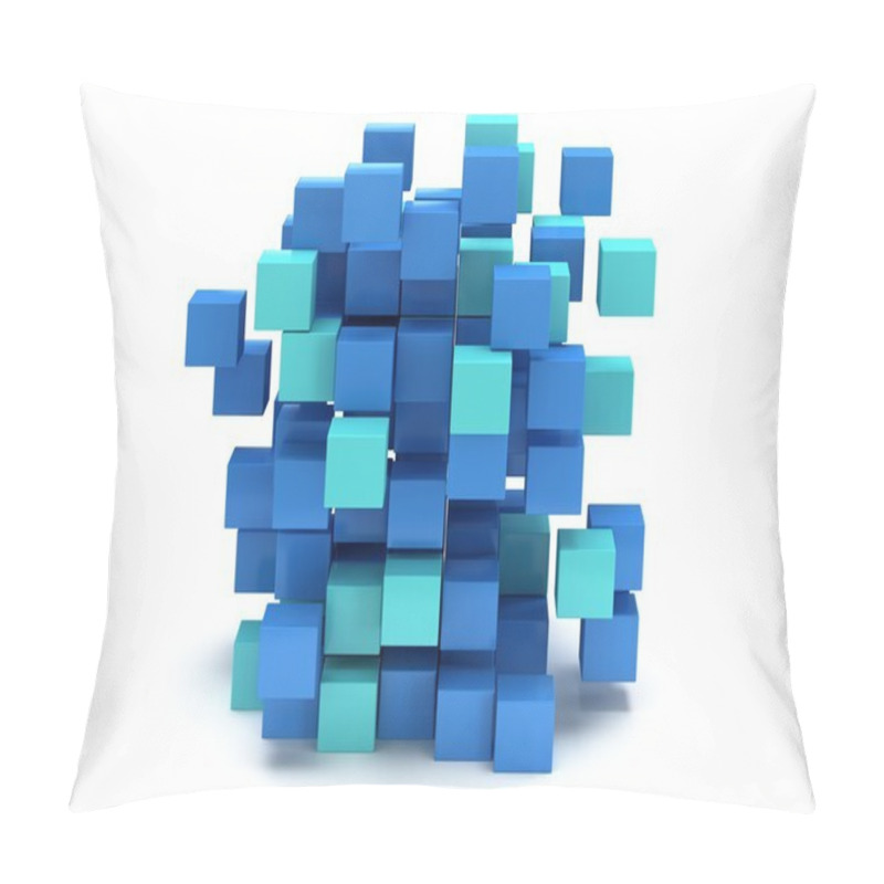 Personality  3D Cubes Block. Assembling Concept. Pillow Covers